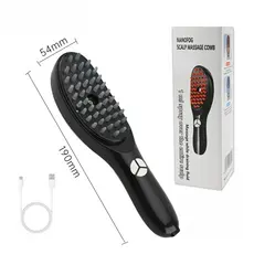 Escova Massageadora 4 em 1 com Laser e LED, Antiqueda e Estimulador de Crescimento Capilar Sem Fio ANJGG BRASIL
