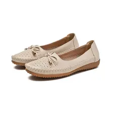 Mocassim Feminino Sapatos sem cadarço Macio, confortável e respirável