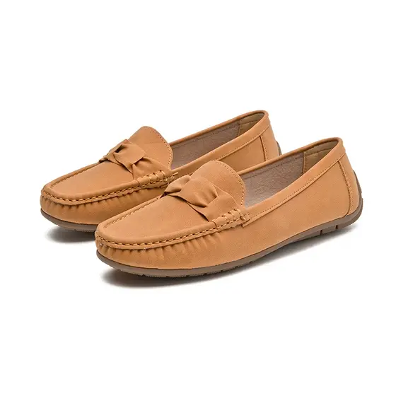Mocassin feminino confortável Sapatos sem cadarço Suave e leve