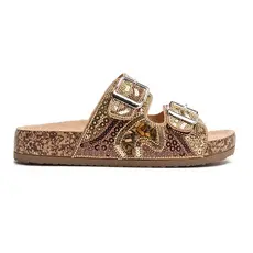 Sandália Feminina Muito Brilho Sandálias Lantejoulas brilhantes Sandália papete feminina sandal bling bling