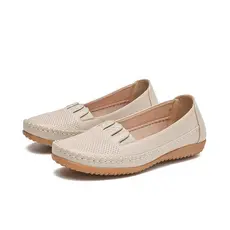 Mocassim Feminino Confortável e Respirável Sapato sem Cadarço para Dia a Dia