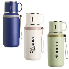 Garrafa Térmica Personalizada Café Chá 600ml Quente/Frio Parede Dupla Original Premium