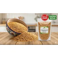 Linhaça Dourada Premium 100% Pura - 500g, 1kg ou 2kg - Rica em Fibras e Ômega 3 - Safra Nova
