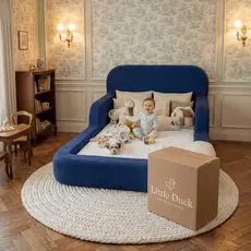 Cama Infantil Montessoriana Casal com Estrutura Baixa e Tecido Macio – Com Colchão - Little Duck