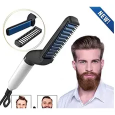 Chapinha modelador Pente Portatil para cabelo e barba masculino Pente Eletrico Escova Alisadora