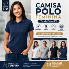 Blusa Camisa Social Gola Polo Feminina Trabalho Uniforme Premium