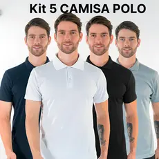 Kit 5 Polo Lisa Masculina Casual Para O Dia A Dia Premium