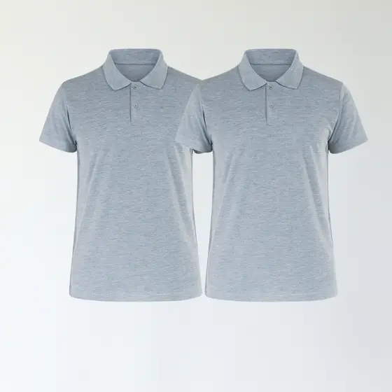 Kit 2 camisa polo masculina camiseta premium Piquet poliester