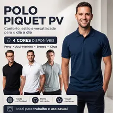 Camisa Polo Masculina Básica Varias Cores para seu uso Diário