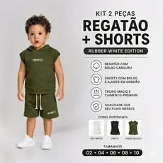 Conjunto Infantil Premium 2 Peças Rubber White Edition