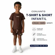 Kit 2 Peças Conjunto Camisa e Shorts Lr Infinity