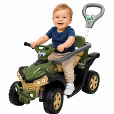 Carrinho Passeio Infantil Menina Menino Baby Quad Quadriciclo Maral Com Haste Empurrador e Cinto
