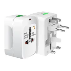 2 Adaptadores de Tomada Universal, Para Viagem, Mais de 150 Países, Internacional, Bivolt, AVIBES