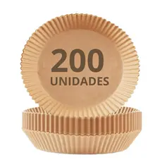 Papel para Air Fryer, Forma para Air Fryer, 200 Unidades, Papel Descartável, Antiaderente, AVIBES