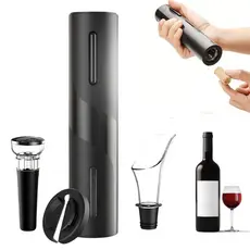 Kit Abridor de Vinho Eletrico, Saca Rolhas Vinho Eletrico, Cortador de Lacre, Tampa a Vácuo, Aerador, AVIBES