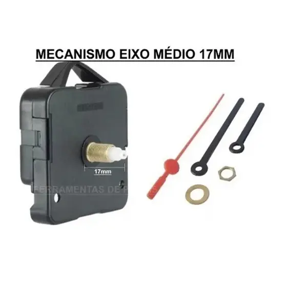Mecanismo Relógio Parede Eixo Medio 17mm Silencioso Movimento continuo Maquina da boa