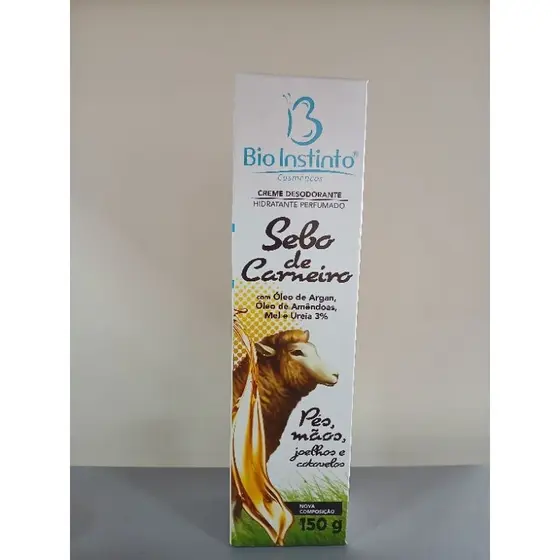 Creme Hidratante e Desodorante Sebo de Carneiro com Óleo de Argan - Bio Instinto 150g