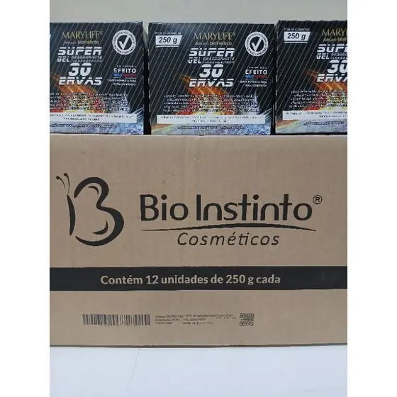 kit 12 Super Gel 30 Ervas Mary Life 250g - Alívio de Cansaço e Relaxamento Corporal