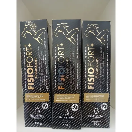 3 Pomadas Fisiofort Premium 150g