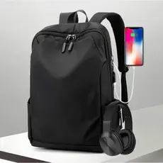 Mochila Impermeável Masculina Antifurto com USB para Notebook 15.6” Ideal para Trabalho e Faculdade
