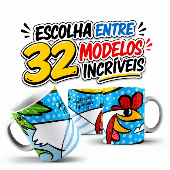 Caneca Xícara Porto de Galinhas | Lembrancinha do Nordeste - 325 ml