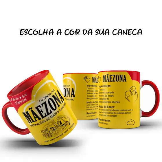 Caneca xicara Dia das Mães - Porcelana 325 ml