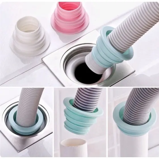 Kit 4 Anéis de Vedação para Máquina de Lavar e Cozinha | Antiodor, Antiinsetos e Antivazamento