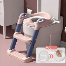 Escada Infantil para Banheiro | Assento para Vaso Sanitário Dobrável com Degrau Antiderrapante
