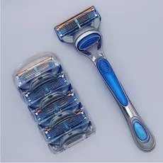 Lâmina de Reposição Fusion 5, 5 Camadas Corte Suave Para Barbeador Masculino, 8 ou 12 Peças