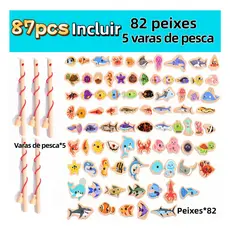 Brinquedos educativos para pais e filhos de pesca magnética Montessori (31 + 2/51 + 3/82 + 5)