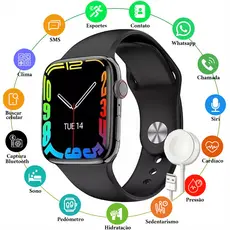 Novo smartwatch Bluetooth Chamada monitor De Sono Oxigênio No Sangue Calculadora Carregamento 8BQG