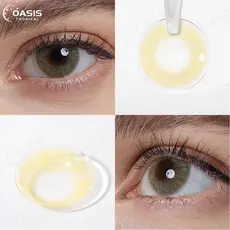 Lentes De Contato Coloridas 2pcs Contatos Coloridos Para Maquiagem De Cosméticos Brown Eyes