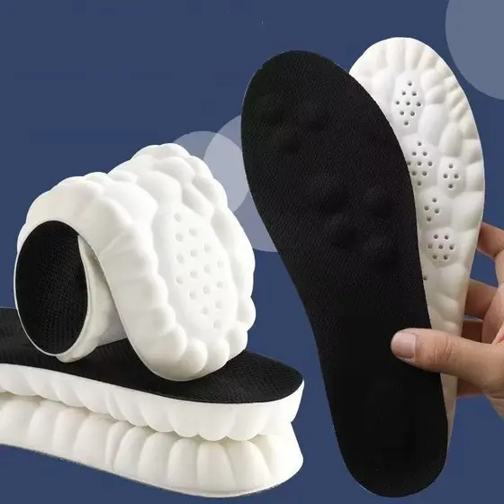 Palmilha Esportiva 4D Confortável em Látex | Antiderrapante, Macia e Absorção de Impacto