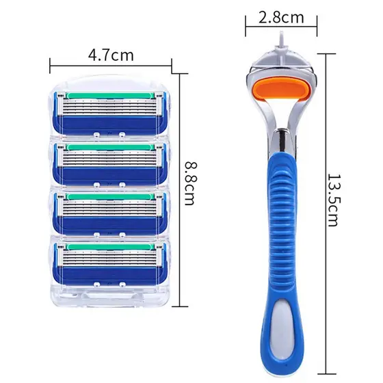 Barbeador Manual Masculino Fusion5 Proglide 5 Lâminas Refil Cabeças de Barbear Kit 1+8 / 1+12 Unidades