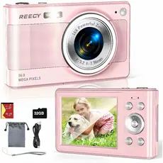 Câmera Digital REECY CCD 56MP | Zoom 16X | Tela 2.88" | Bateria Trocável | 32GB Cartão Grátis | Envio SP