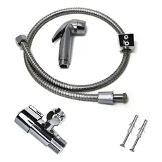 Ducha Higiênica 1/4 1,2M 100% Cromada Completa Luxo Metal Inox