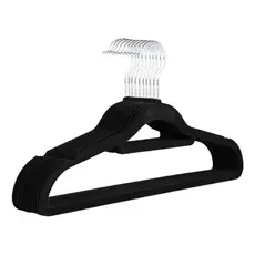 Kit Cabides Veludo Roupa Antideslizante  Adulto 36 Uni Preto