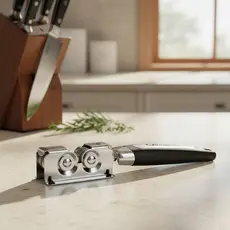 Afiador Manual De Facas Para Cozinha Para Casa Fácil Uso Preto