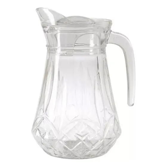 Jarra De Vidro Com Tampa Água Suco 1800ml