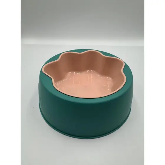 Comedouro/Bebedouro para Pet Cão ou Gato | Azul e Rosa | Capacidade: 300 ml