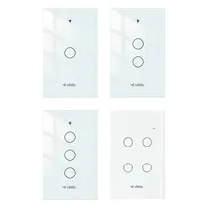 Interruptor Inteligente Wi-Fi Velds 1/2/3/4 Botões Touch, Controle por App, Alexa, Tuya, 4x2 Bivolt