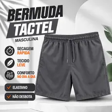 Short Tactel Masculino Bermuda Liso Academia Praia Confortável