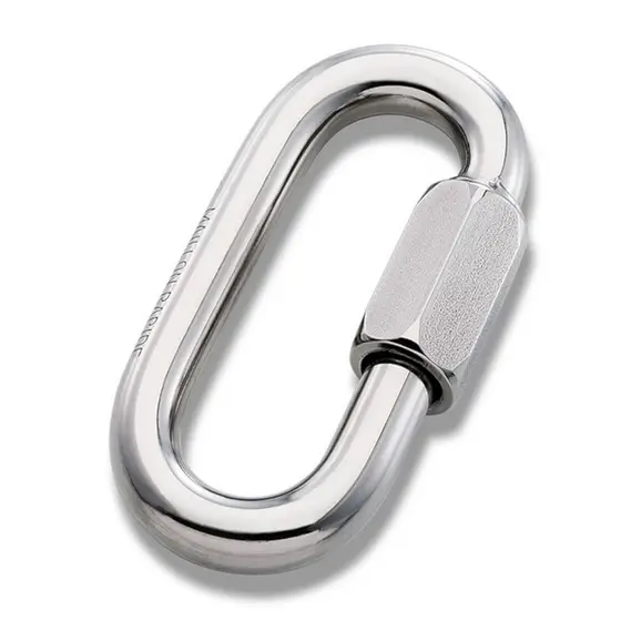 Link Mosquetão Oval Trava 6mm Inox