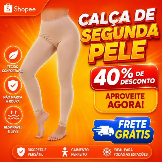 Calça Anágua Anti Atrito Segunda Pele Feminina Usar Por Baixo Proteção Evita Transparência Adulto