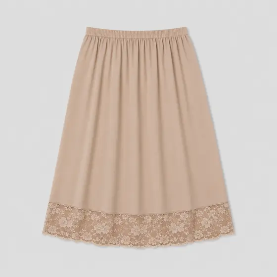 Saia Feminina Anágua Segunda Pele Zero Transparência Conforto Saiote Renda Moda Evangélica Adulto
