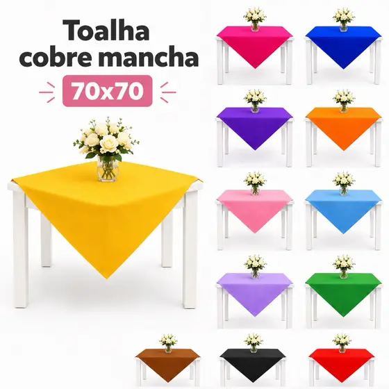 Toalha de Mesa de 6 á 16 unidades em TNT 70x70 Cobre Mancha aniversario festa casamento