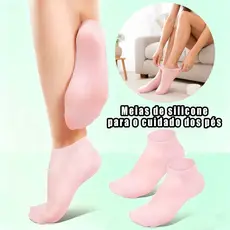 2 Pars Meias De Silicone Para O Cuidado Dos Pés Gel Hidratante Anti-Rachaduras Removedor De Pele Morta