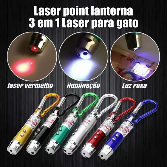 Kit Com 6 Laser Point lanterna 3 em 1 Laser Para Gato - Brinquedo Mágico para Gatos！