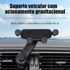 Suporte Veicular Celular Universal - Fixação Segura, Rotação 360º e Flexível: Perfeito para Qualquer Carro!