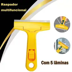 Raspador para limpar Box Piso Vidro Cerâmica Azulejo + 5 Lamina